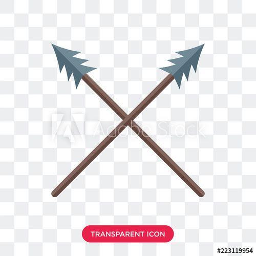 Spear Logo - Spear vector icon isolated on transparent background, Spear logo ...