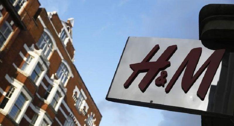 Hennes Logo - The logo for an H&M (Hennes & Mauritz) store is pictured in London ...