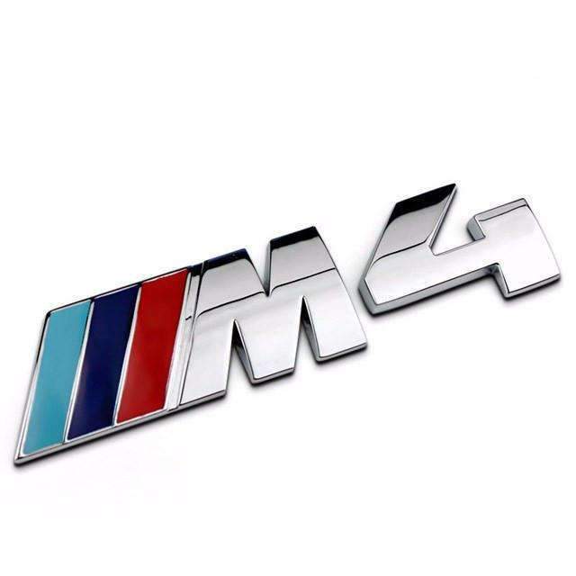 M4 Logo - Metal Silver M4 Emblem for BMW 4 Series