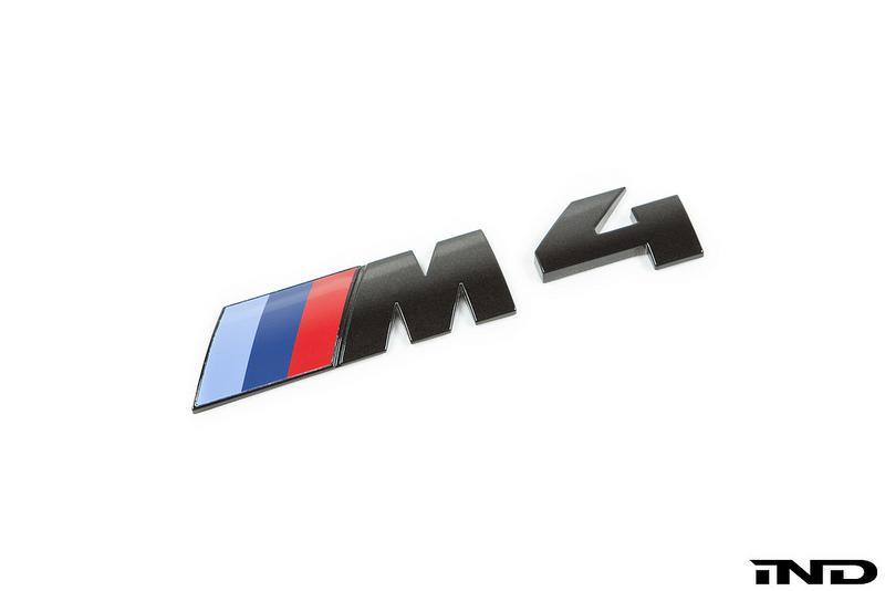 M4 Logo - IND F82 / F83 M4 Painted Trunk Emblem - Black Chrome