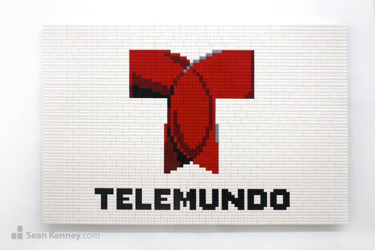 Sean Logo - Sean Kenney - Art with LEGO bricks : Telemundo-logo