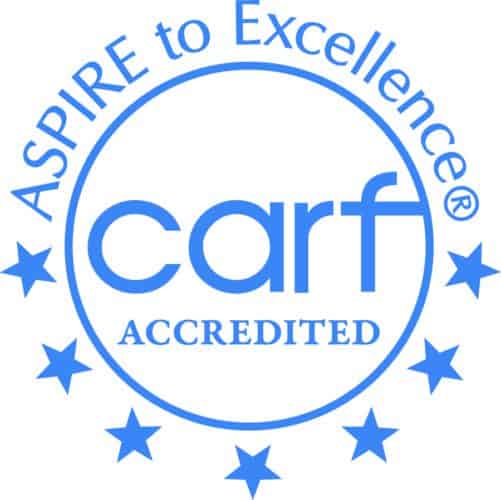 CARF Logo - CARF Accreditation. Seal of CCRC Quality