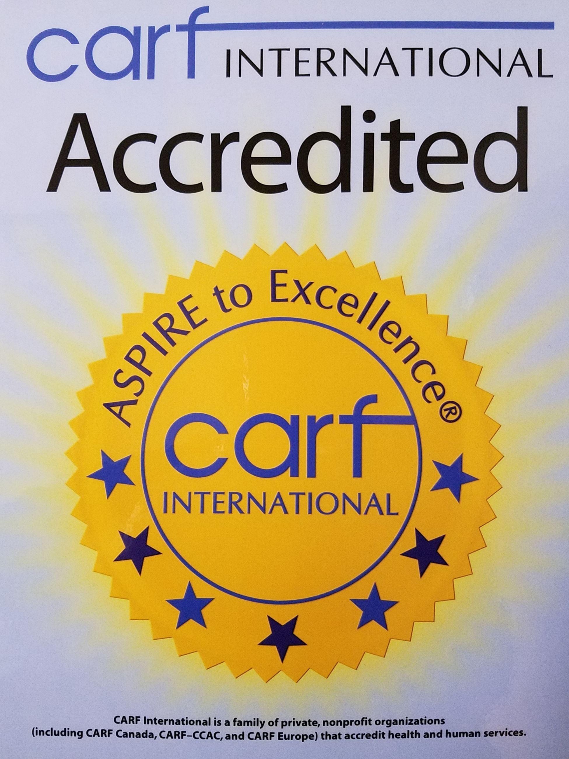 CARF Logo - Accreditation. Mont Co. Board of Dev Disability Services (OH)