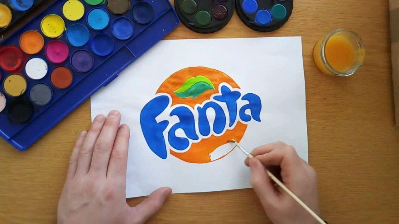 Fanta Can Logo - How to draw the Fanta logo - YouTube