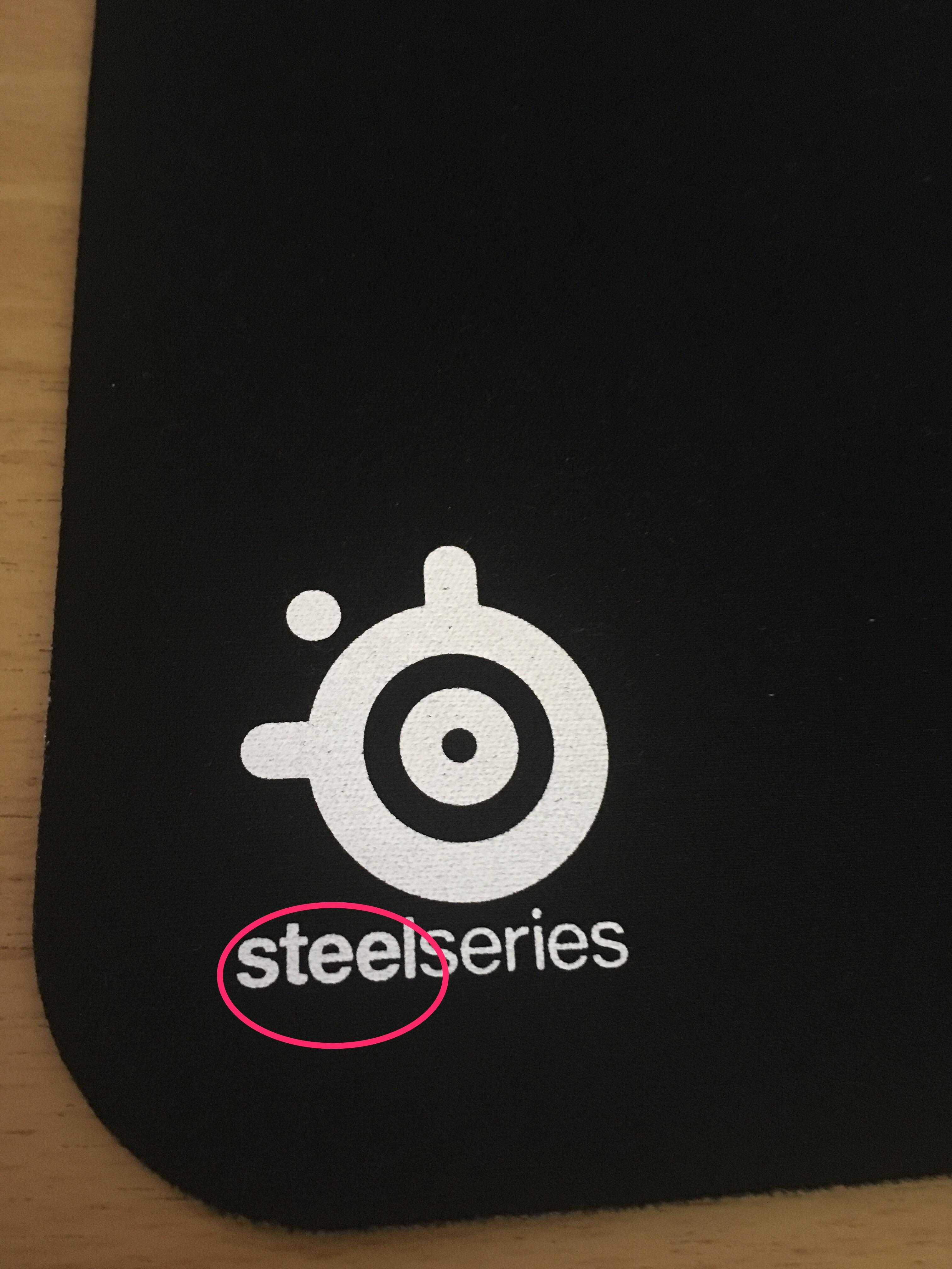 SteelSeries Logo - Suspicious Steelseries QcK logo. Bold steel instead of series ...
