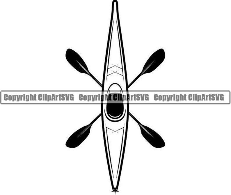 Kyak Logo - Kayak Logo #2 Kayaking Canoe Canoeing Rafting Water Paddle Paddling Ore Row  Rowing .SVG .EPS .PNG Digital Clipart Vector Cricut Cut Cutting