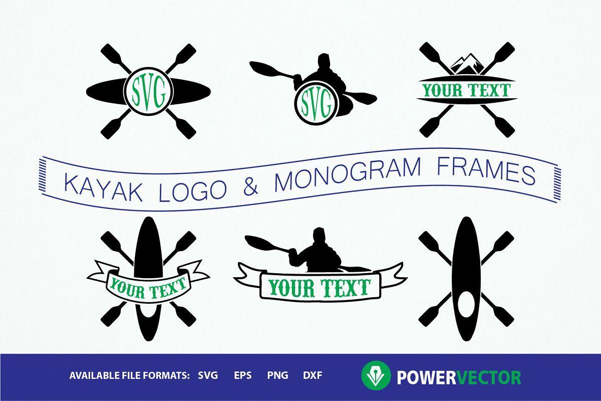 Kyak Logo - Kayak Logo Template & Monogram Frames - Svg, Dxf, Eps, Png