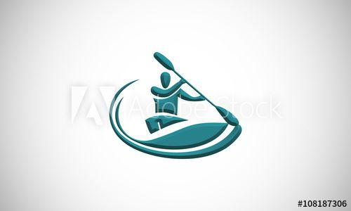 Kyak Logo - Kayak isolated, sea kayak logo - Buy this stock vector and explore ...