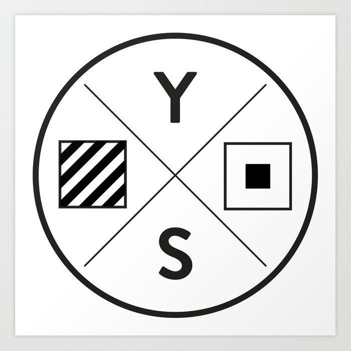 YS Logo - YS Logo - Black Outline Art Print by youngsalts