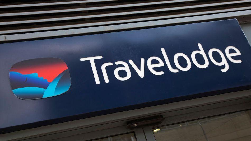 Travelodge Logo - This video of a man destroying a hotel reception with a digger has