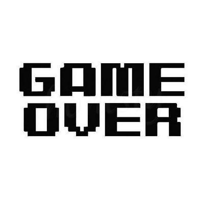 8-Bit Logo - Game Over Die cut Vinyl Decal - NES 8 bit Logo Car Window Sticker phone  retro | eBay