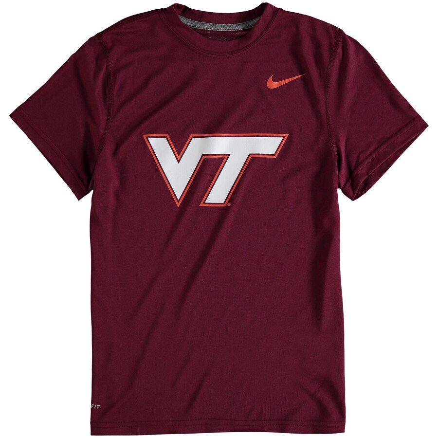 Hokies Logo - Youth Nike Maroon Virginia Tech Hokies Logo Legend Dri-FIT T-Shirt