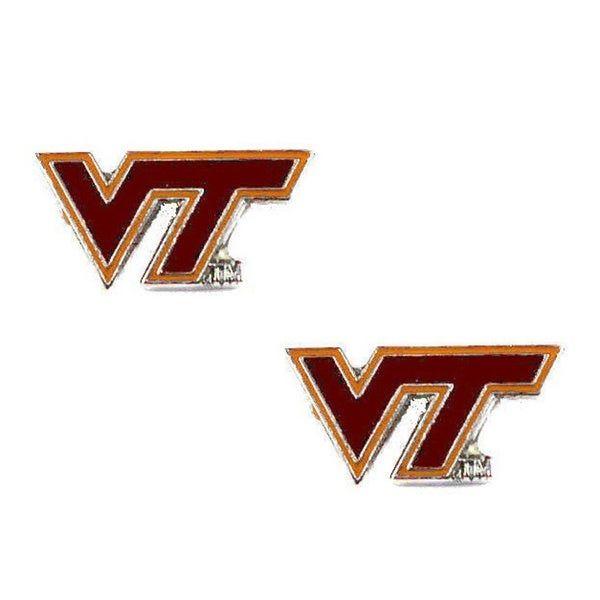 Hokies Logo - Stainless Steel NCAA Virginia Tech Hokies Logo Post Stud Earrings