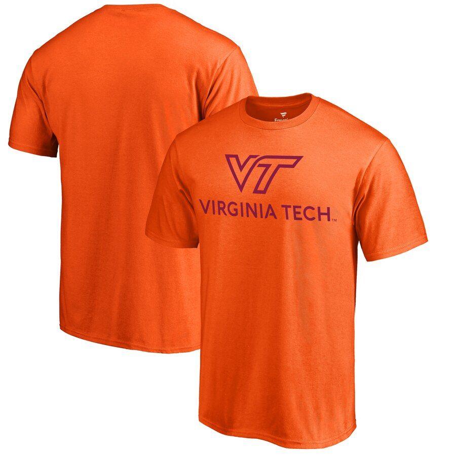 Hokies Logo - Men's Fanatics Branded Orange Virginia Tech Hokies Logo T-Shirt