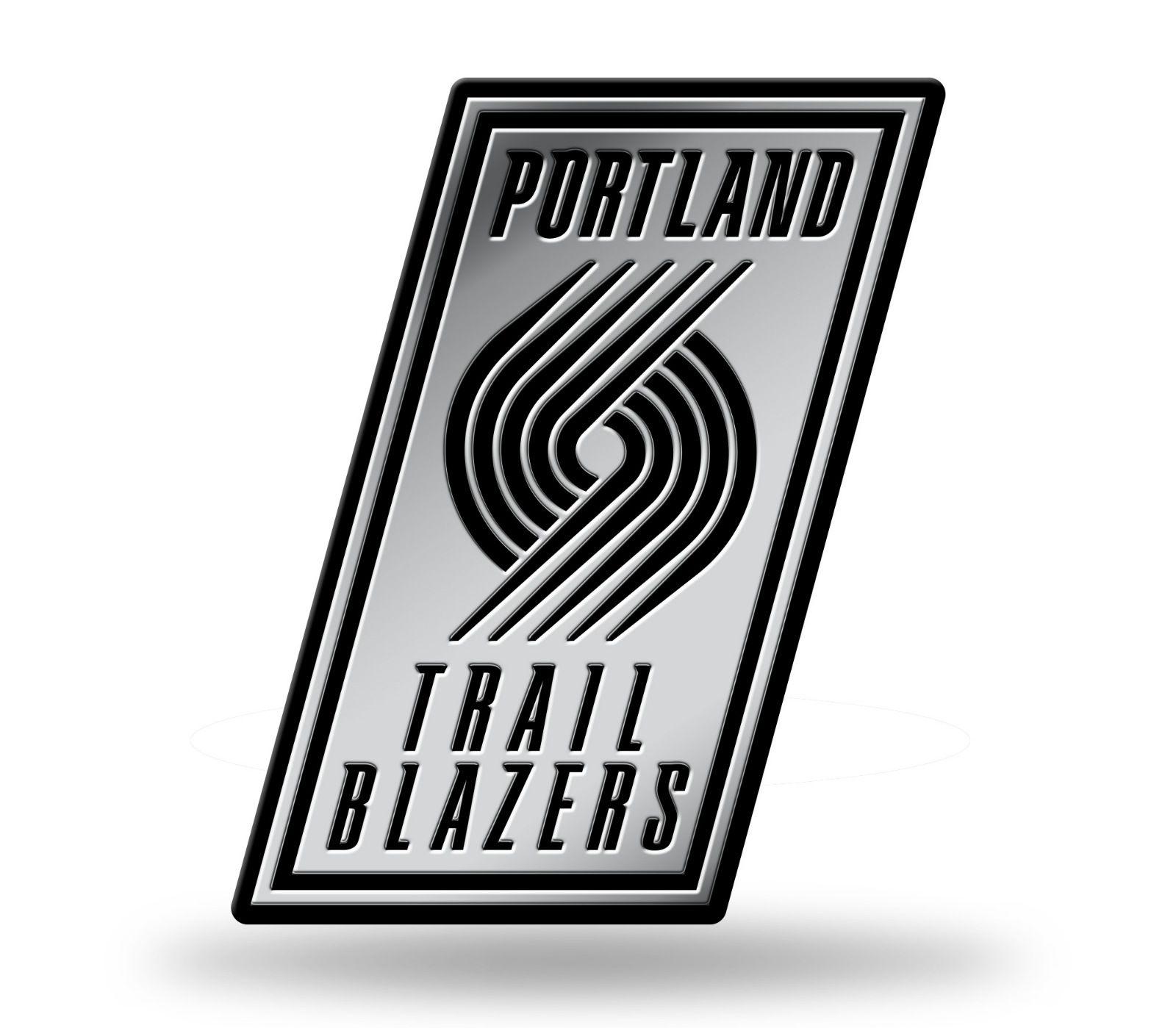 Blazers Logo - Details about Portland Trail Blazers Logo 3D Chrome Auto Decal Sticker NEW  Truck Car Rico