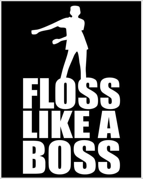 Floss Logo - Floss Like A Boss Dance Logo Poster | TeeShirtPalace