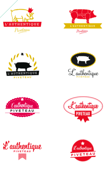 Charcuterie Logo - Logo Charcuterie / Authentique Piveteau | LOGOs | Identité visuelle ...