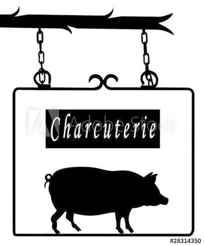 Charcuterie Logo - Enseigne Charcuterie, logo - Buy this stock vector and explore ...