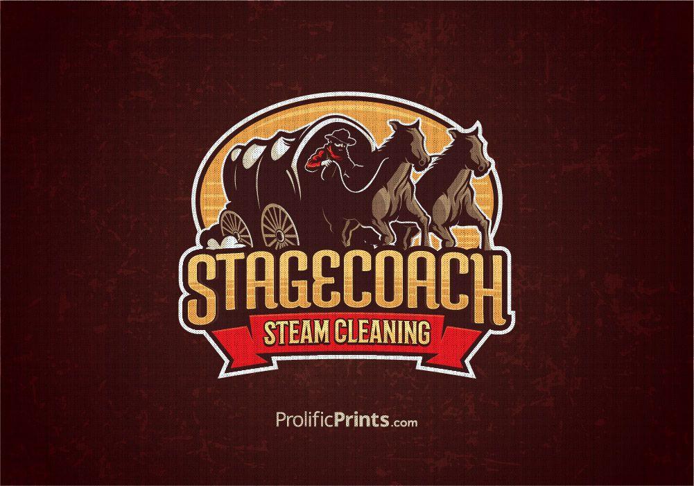 Stagecoach Logo - Stagecoach Steam Cleaning Illustrated Logo Design