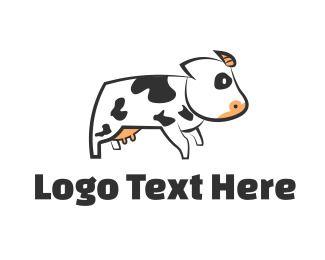 Milk Logo - White Cow Logo