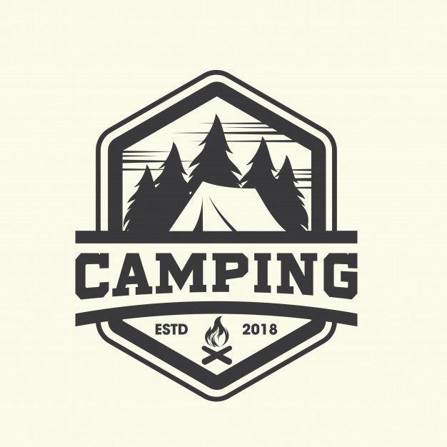 Camping Logo - Hipster camping logo vector Vector