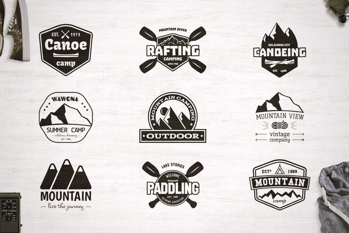 Camping Logo - Camping SVG Cut Files Bundle for Cricut / Logos / Crafters