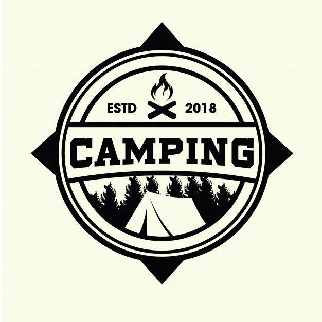 Camping Logo - Hipster camping logo vector Vector | Premium Download