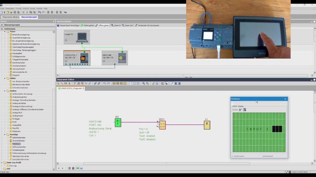 Modbus Logo - LOGO! 8 & Kinco HMI programming step by step - part 1 - Inputs