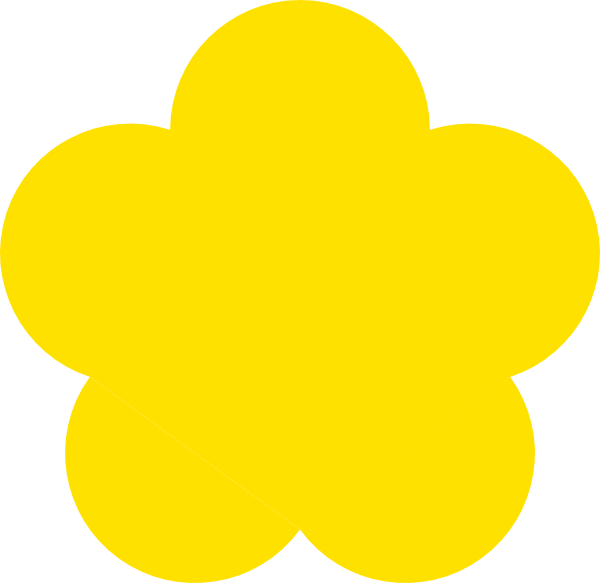 Yellow Flower Red Outline Logo - Yellow flower Logos