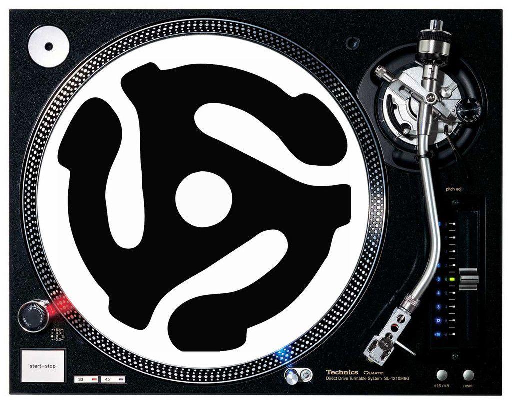 Turntable Logo - 45 rpm Adapter logo DJ / Turntable Slipmats ( PAIR) | Music | Logos ...