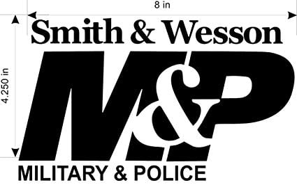 Wesson Logo - Smith & Wesson M&P Sticker Decal Logo 4 x 8 White