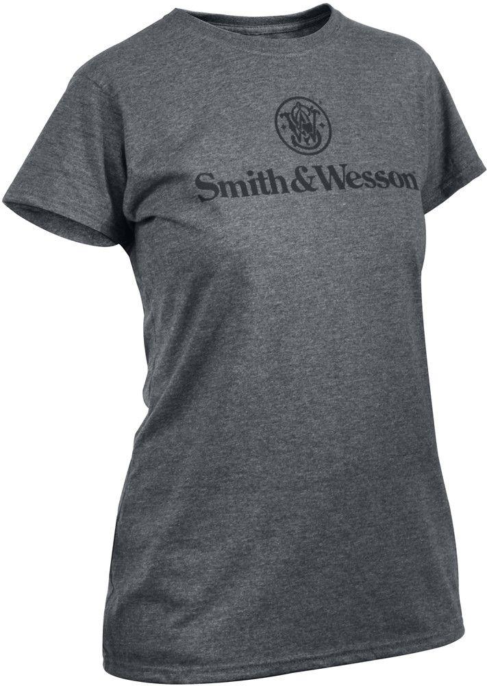 Wesson Logo - Women's Grey Smith & Wesson Logo T-Shirt
