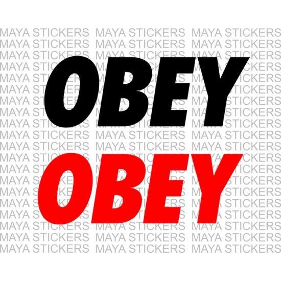 The Obey Logo - Obey clothing logo decal stickers in custom colors and sizes