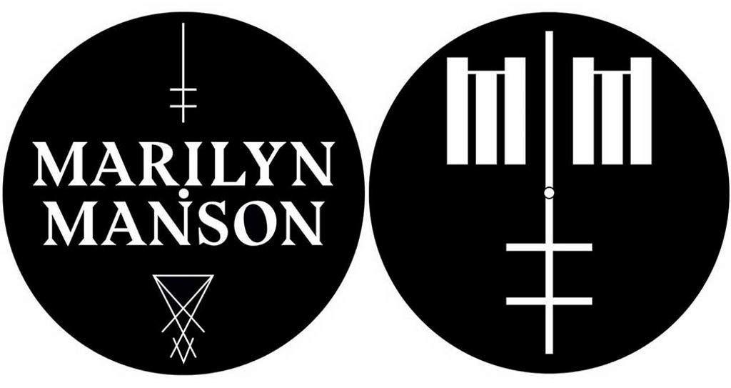 Turntable Logo - Amazon.com: Marilyn Manson 'Logo/Cross' Turntable Slipmat Set ...