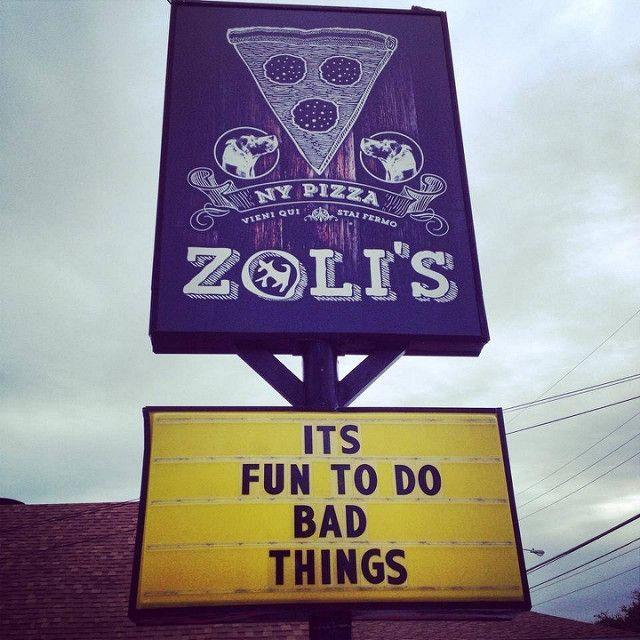 Zoli's Logo - Zoli's Snarky Sign: 