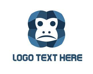 Chimpanzee Logo - Monkey Face Logo