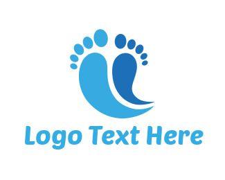Feet Logo - Blue Feet Logo
