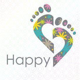 Feet Logo - Happy Feet logo. Mind Body Spirit. Happy logo, Logos design, Foot