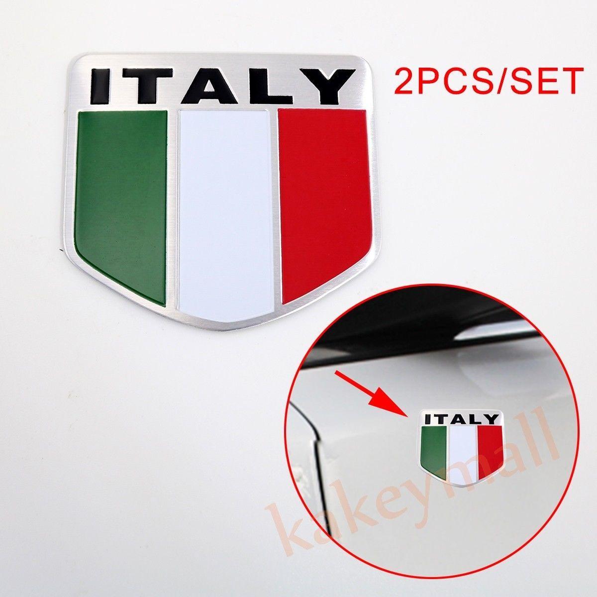 Pair Logo - Pair Shield Flag Of Italy Logo Emblem Decorate Car Badge Sticker Decal  Accessory