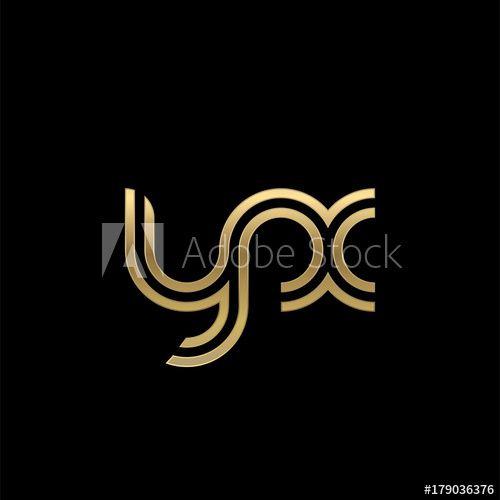 Yx Logo - Initial lowercase letter yx, linked outline rounded logo, elegant