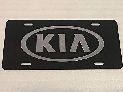 Yx Logo - Chik yx KIA Logo Car Tag on Black Aluminum License Plate