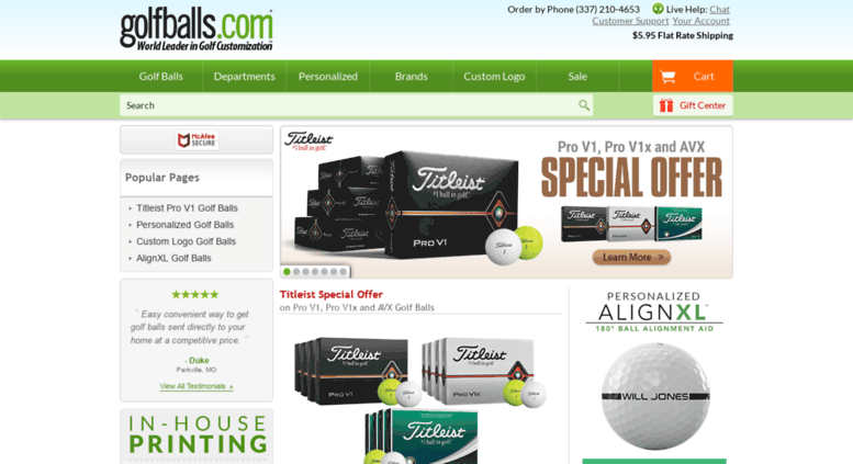 Golfballs.com Logo - Access golfballs.com. Personalized and Custom Logo Golf Balls - Golf ...