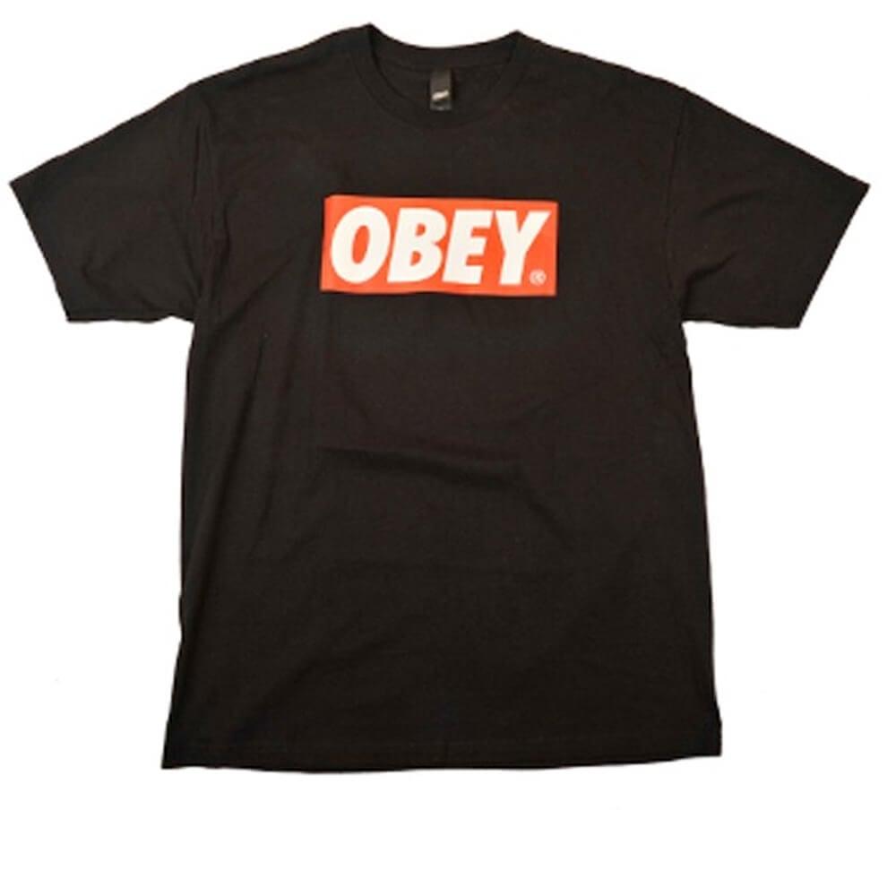 Obey Logo - Obey Bar Logo Tee Black