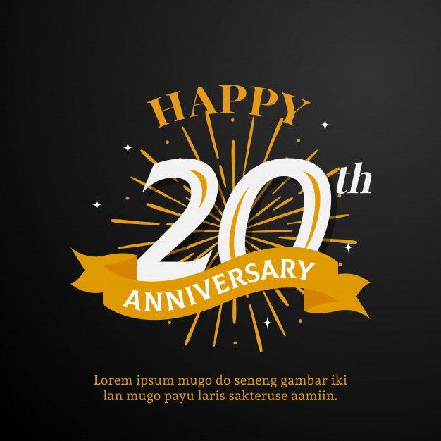 Anniversary Logo - Happy 20th anniversary logo template Vector | Premium Download