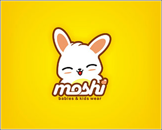 Kawii Logo - Kawaii logo design: Moshi babies & kids wear. BABY CLOTHES LOGO