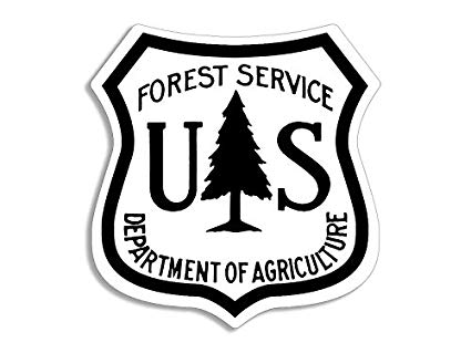 Forestry Logo - American Vinyl WHITE US Forestry Shield Shaped Sticker (logo forest service  badge)