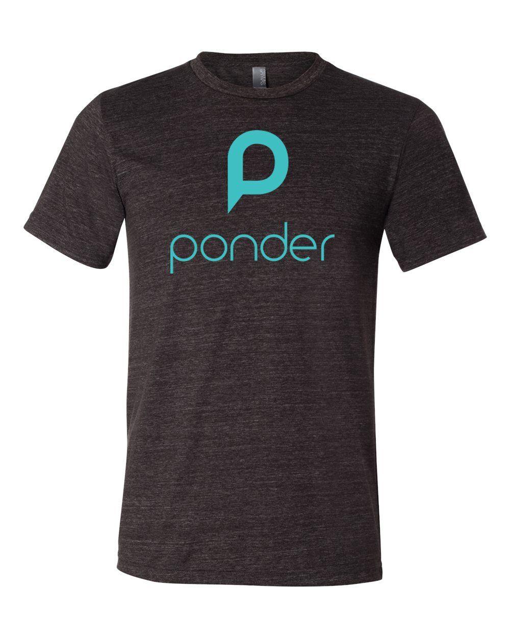 Ponder Logo - Ponder Logo Charcoal Unisex Tee
