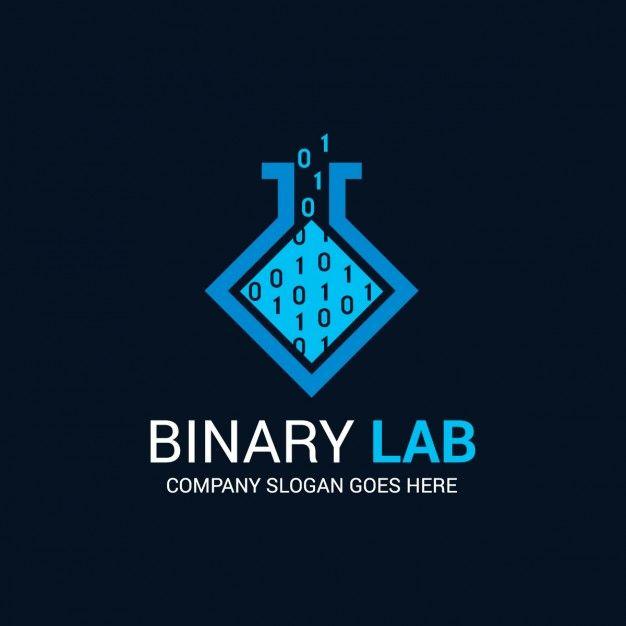 Binary Logo - Abstract binary logo Vector | Free Download