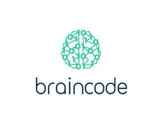 Binary Logo - Braincode Logo Design Logo For Tech, It Start Ups. The Idea