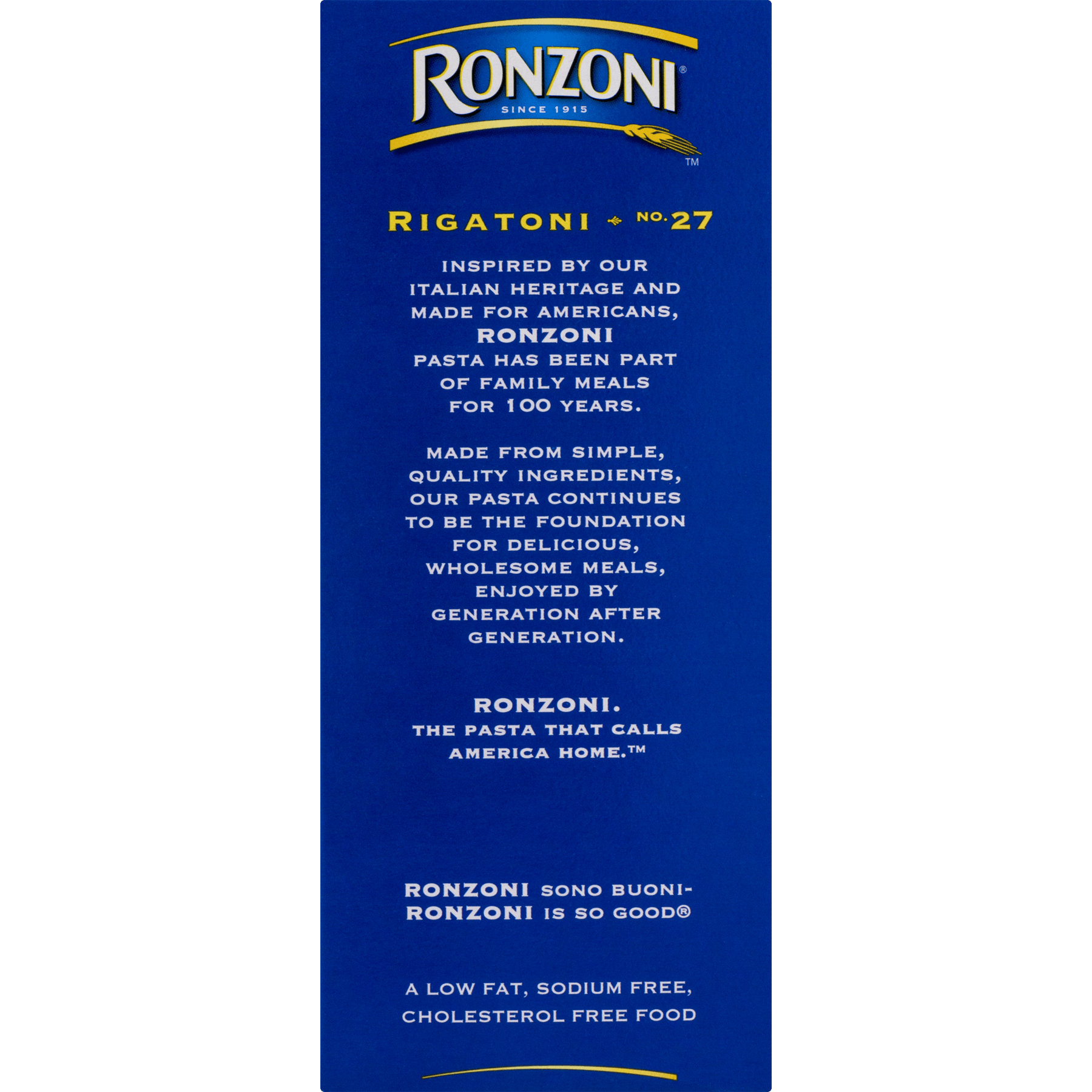 Ronzoni Logo - Ronzoni Rigatoni Pasta, 16-Ounce Box - Walmart.com